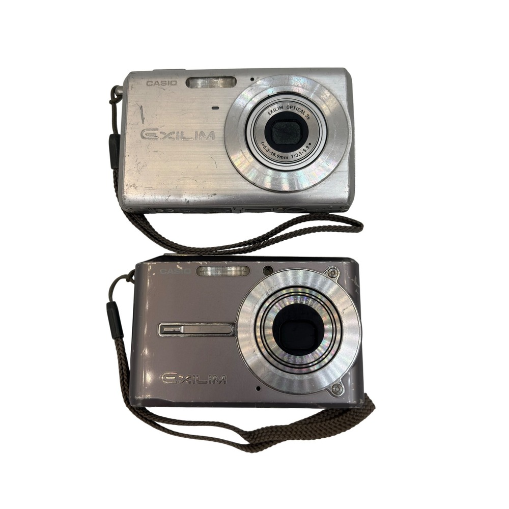 Casio Exilim Digital Camera Lot EX-Z60 Silver EX-S8 Grey Vintage Untested‎